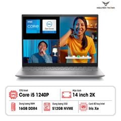 Laptop Dell Inspiron 5420 (i5-1240P/ Ram 16GB/ SSD 512GB/ 14 inch 2.2K/ Win 11/ Silver)