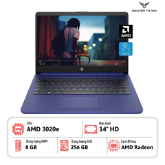 Laptop HP 14 (AMD 3020e RAM 8 GB SSD 256GB,14 inch, Windows 10 Home)