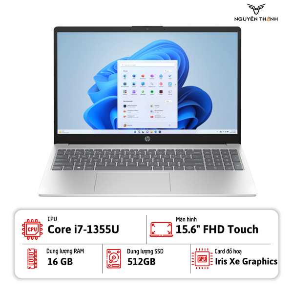 Laptop HP 15-fd0127dx (Core i7-1355U, 16GB RAM, 512GB SSD, 15.6