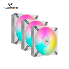 Fan Case Corsair iCUE AF120 RGB ELITE 120mm PWM Triple Fan Kit - White (kit 3 fan)