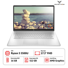 Laptop HP 17-cp0012nr (Ryzen 5-5500U, RAM 16GB, SSD 512GB, 17.3