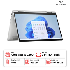 Laptop HP Envy x360 2 in 1 14-es1013dx (Intel Core 5-120U, 8GB, SSD 512GB, 14 inch FHD Touch, Bạc)