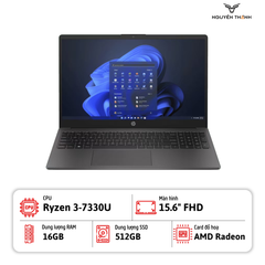 Laptop HP 255 G10 (Ryzen 3 7330U, Ram 16GB, SSD 512GB, Windows 11, Black)