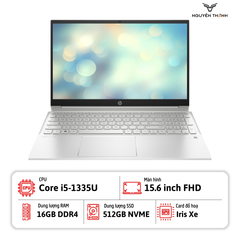[New 100%] Laptop HP Pavilion 15-eg300 (Core i5-1335U | 16GB | 1TB | 15.6'' FHD cảm ứng | Bạc)
