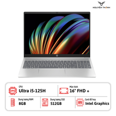 Laptop HP Pavilion 16-af0066st (Ultra 5 125U, RAM 8GB, SSD 512GB, 16Inch FHD+ IPS, Win 11, Natural Silver)