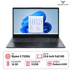 Laptop Lenovo IdeaPad 1 15AMN7 (Ryzen 5 7520U, 16GB RAM, 512GB SSD, 15.6
