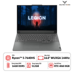 Laptop Lenovo Legion Slim 5 16APH8 (Ryzen™ 5-7640HS, Ram 16GB, 512GB SSD, RTX 4060 8GB , 16