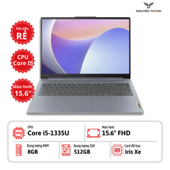 Laptop Lenovo IdeaPad Slim 3 15IRU8 (Intel Core I5-1335U, Ram 8Gb, SSD 512Gb, 15.6'' FHD, Gray)