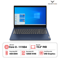 Laptop Lenovo IdeaPad 3 15ITL05 (Core™ i3-1115G4 | 8GB | 128GB | 15.6 inch FHD | Win 11 Home | Abyss Blue)