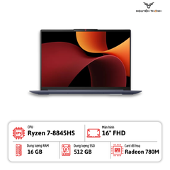 Laptop Lenovo IdeaPad Slim 5 16AHP9R (Ryzen 7 - 8845HS, RAM 16GB, SSD 512GB, Radeon 780M Graphic,16