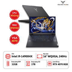 Laptop Lenovo Legion 5 16IRX9 (Core i9-14900HX, Ram 32GB, SSD 1TB, RTX 4070, 16