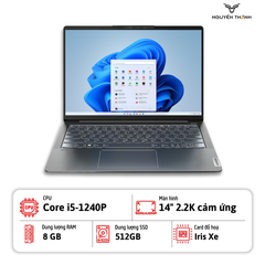 Laptop Lenovo IdeaPad 5 Pro ( i5-1240P, 8GB RAM, 512GB SSD, 14