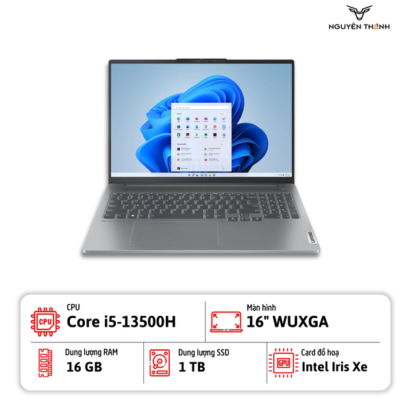 Laptop Lenovo Ideapad Pro 5 (Core i5-13500H, Ram 16GB, 1TB SSD, 16inch WUXGA, Win 11, Cloud Grey)