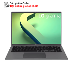 Laptop LG Gram 16Z90R-H.AAS7U1 (Core i7-1360P , Ram 16GB, 1TB, Intel Iris Xe Graphics, 16inch WQXGA, Win 11, Xám)