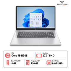 Laptop HP 17-cn3034wm (i3-N305, 8GB RAM, 256 SSD, Intel UHD Graphics, 17.3