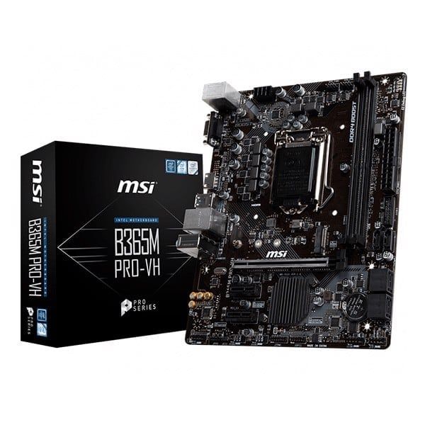 Mainboard MSI B365M PRO-VH (Intel B365, LGA 1151-v2, M-ATX, 2 khe RAM DDR4)