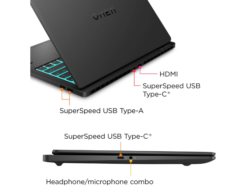 Laptop HP Omen Transcend 14-fb0667nr ( Intel Ultra 7 155H, RAM 16GB, SSD 2TB SSD, RTX 4060, 14