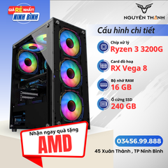 Máy tính PC AMD 3200G Ram 16GB SSD 240GB Siêu khoẻ siêu rẻ