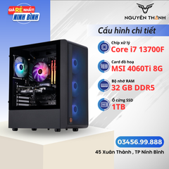 Máy tính chơi game ABS Stratos Aqua (Intel Core i7 13700F | RAM 32GB DDR5 5600MHz | 1TB M.2 NVMe SSD | GeForce RTX 4060 Ti 8GB GDDR6 | Windows 11 Home)
