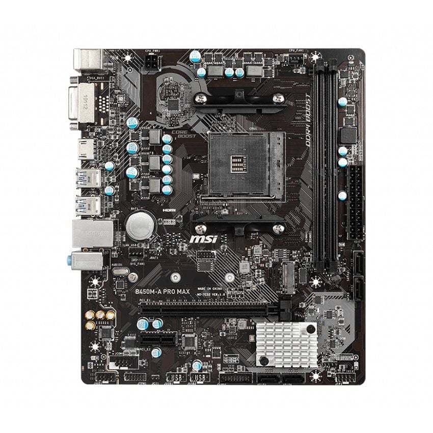 Mainboard MSI B450M-A PRO MAX (AMD B450, Socket AM4, m-ATX, 2 khe RAM DDR4)