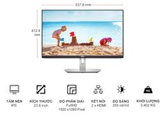 Màn hình Dell S2421H (23.8inch/FHD/IPS/75Hz/8ms/250nits/HDMI+Audio/Freesync/Loa)