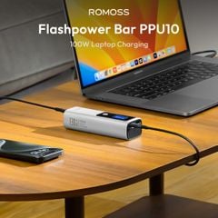 Pin dự phòng Romoss PPU10 130W 10000mAh Adaptive Fast Charge Power Bank - Sạc được cho Laptop
