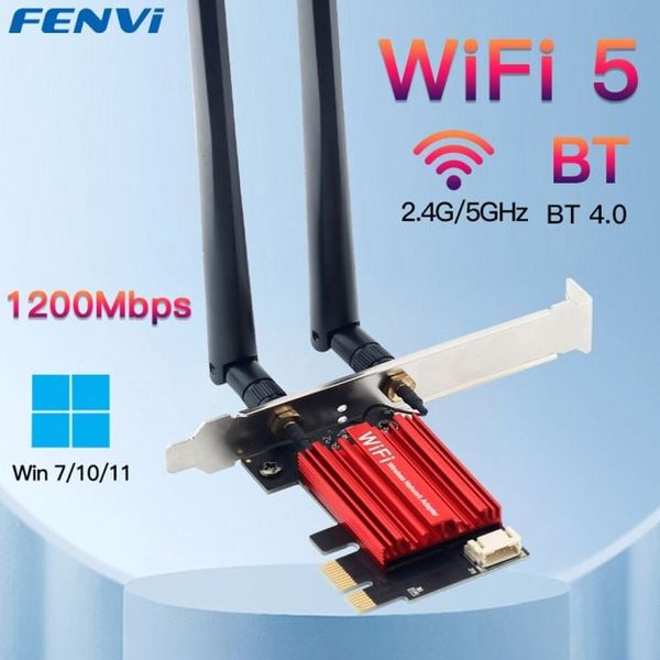 Card wifi Bluetooth Fenvi Wifi 6E PCI-E Không Dây AC1500 Băng Tần Kép