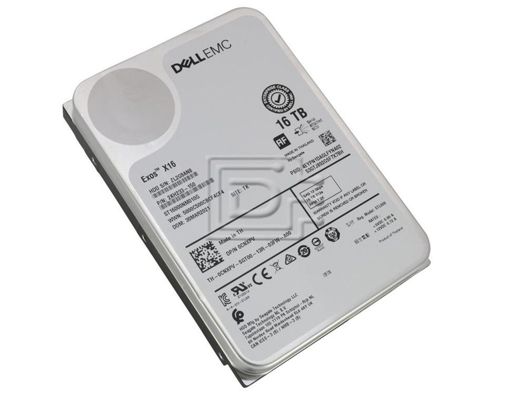 Ổ cứng HDD DELL EMC Exos X16-16TB- 3.5- SATA 6Gbps- 256MB 7200RPM (ST16000NM005G)