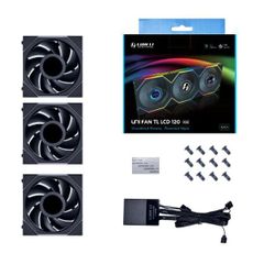 Fan Case Quạt tản nhiệt Lian Li UNI FAN TL120 LCD BLACK – TRIPLE PACK (kit 3 fan)