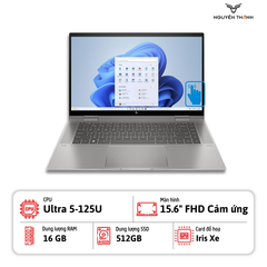 Laptop HP Envy X360 2 in 1 15t-fe100 (Ultra 5 125U, RAM 16GB, SSD 512GB, 15.6 inch FHD IPS Touch, Win 11, Xám)