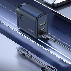 Bộ sạc nhanh Romoss AC65MC 65W (2 USB-C + 1 USB-A)