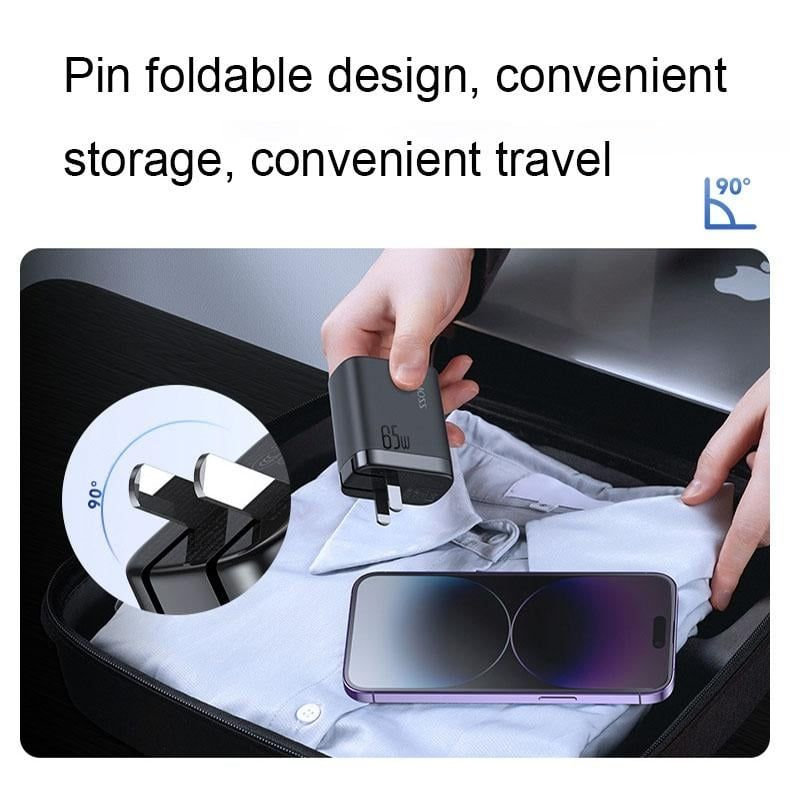 Bộ sạc nhanh Romoss AC65MC 65W (2 USB-C + 1 USB-A)