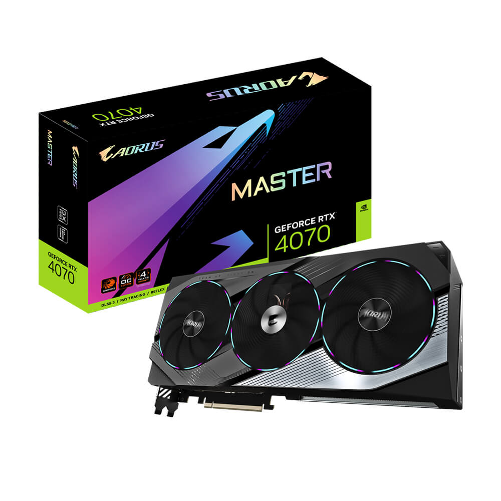 Card màn hình GIGABYTE GeForce RTX­­ 4070 Aorus Master 12G (GAN4070AORUSM-12GD)