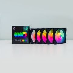 BỘ QUẠT VITRA GALAXY ARGB 5 IN 1 Aura Sync (5Fan/Kèm điều khiển)