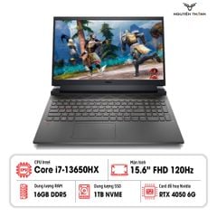 Laptop Dell Gaming G15 5530 (Core I7-13650HX/ Ram 16GB/ SSD 1TB/ RTX 4050 6GB/ 15.6'' FHD 120Hz)