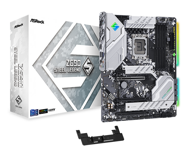 Mainboard ASROCK Z690 STEEL LEGEND (Intel Z690, Socket 1700, ATX, 4 khe Ram DDR4)