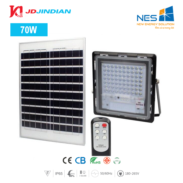 Đèn pha năng lượng mặt trời JINDIAN công suất 70W JD-770