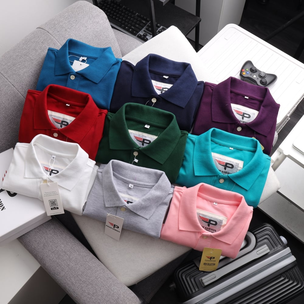 Áo thun polo nam cổ bẻ ngắn tay nhiều màu co giãn thoáng mát AB19 PigoFashion