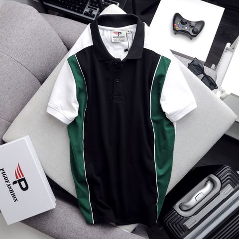 Áo thun cổ bẻ nam ráp phối co giãn 4 chiều thoáng mát PPL34 PigoFashion