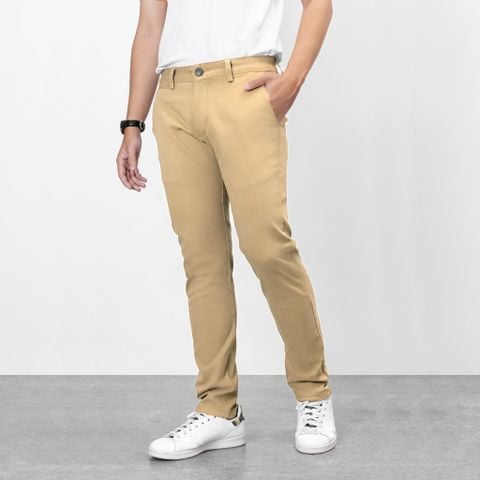 Quần Kaki Dài Nam Pigofashion, Đứng Phom, Tôn Dáng QKK03 Be Vàng