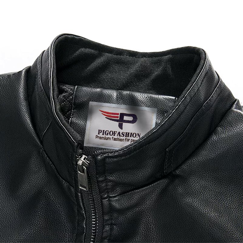 Áo khoác da nam lót lông cổ điển cao cấp ADN09 chính hãng - Pigofashion