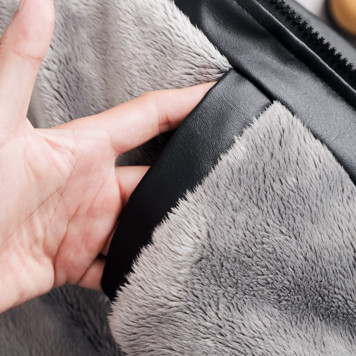 Áo Khoác da nam lót lông  cao cấp AD30 PigoFashion