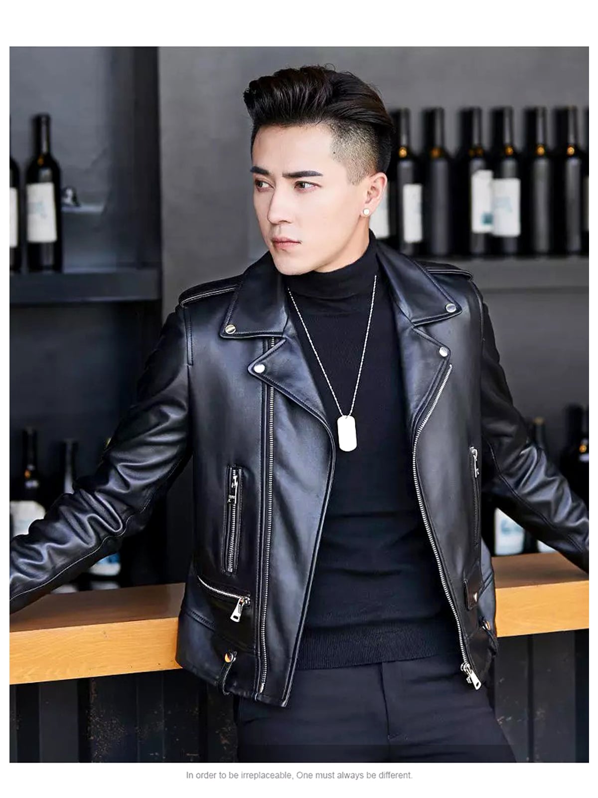 Áo khoác da nam Biker cao cấp ADN15