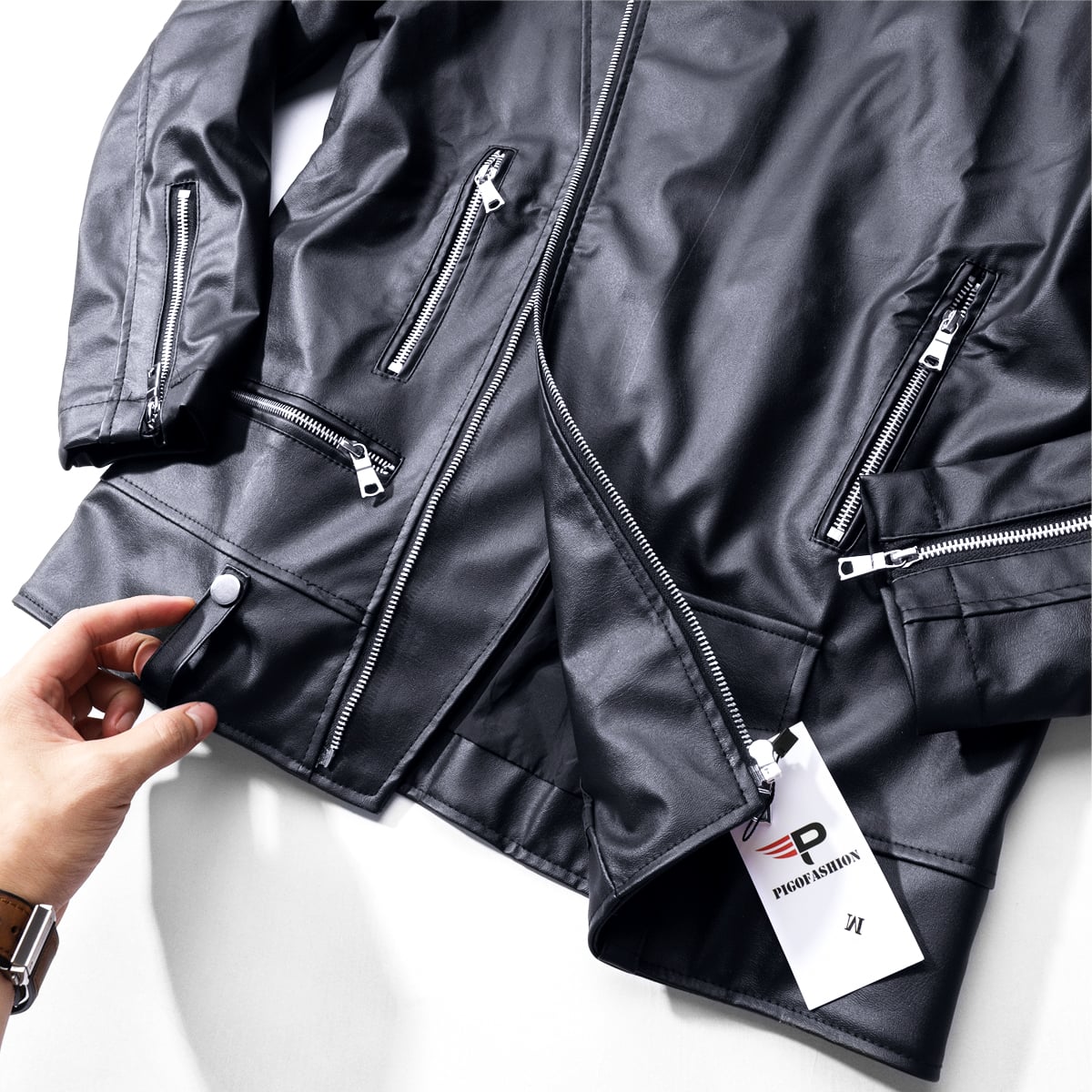 Áo khoác da nam Biker cao cấp ADN15