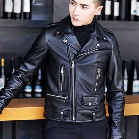 Áo khoác da nam Biker cao cấp ADN15