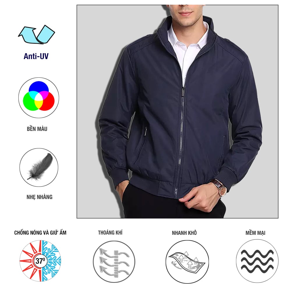 Áo khoác dù nam 2 lớp dày dặn AKD25 Pigofashion