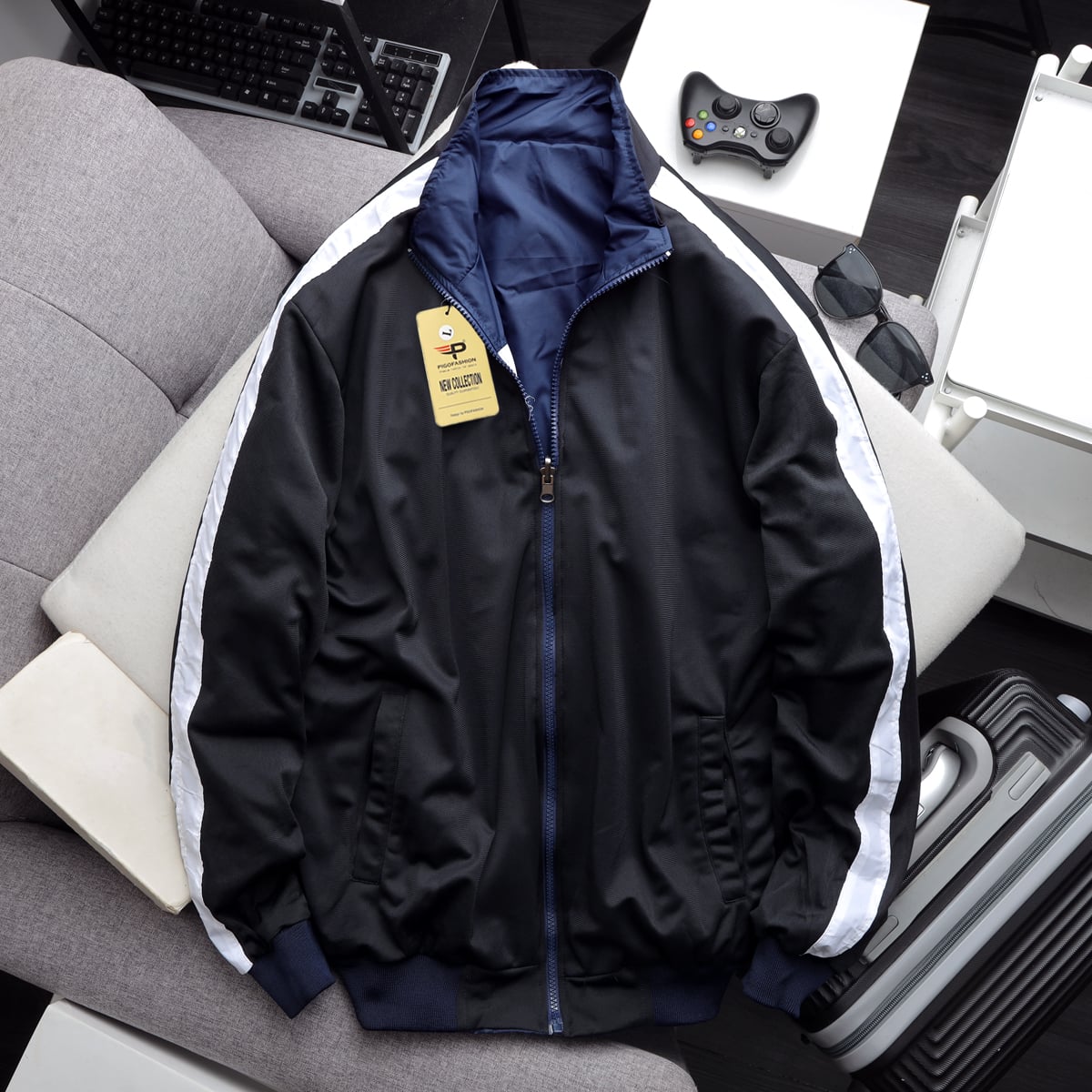 Áo khoác dù nam 2 mặt trái phải đều dùng được chống nắng AKD32 PigoFashion