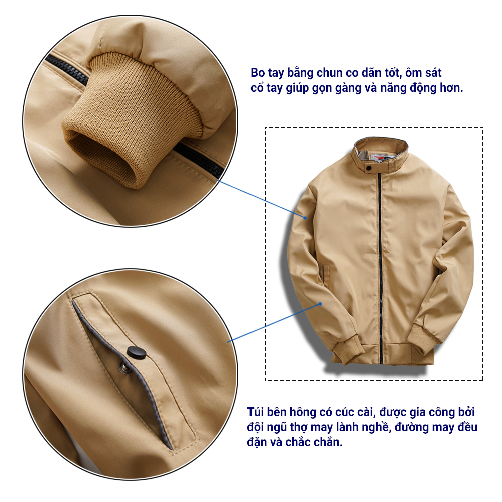 Áo khoác dù nam cao cấp xuất hàn sport jacket AKD903 PigoFashion