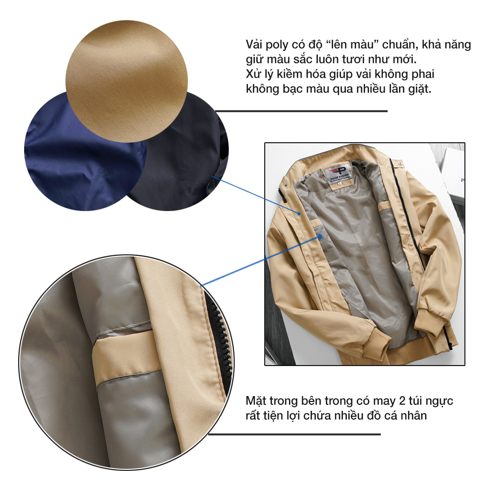 Áo khoác dù nam cao cấp xuất hàn sport jacket AKD903 PigoFashion