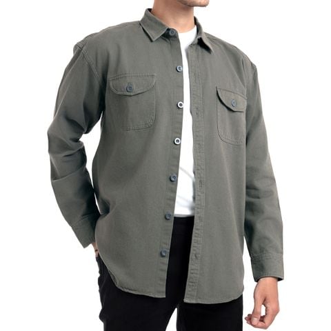 Áo khoác kaki nam túi hộp wash form trẻ trung Pigofashion AKKJ03